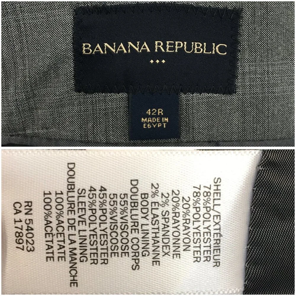 Banana Republic Mens Blazer Sport Coat Two Button Casual Jacket Size 42R Suit‎